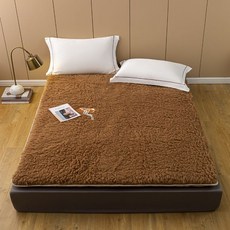 침대 양털 겨울 따듯한 패드 침실 접이식 이불 매트리스, B. 브라운