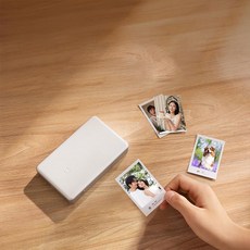 [ZX샵] 샤오미 미지아 포켓 포토 프린터 Pro 블루투스 연결 휴대용 사진 프린터기 인화지, 열승화 인화지*20(기기 미포함)