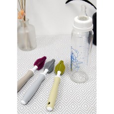 젖병 우유병 꼭지 닦기 실리콘 세척 솔 주방브러쉬, 퍼플, 1개