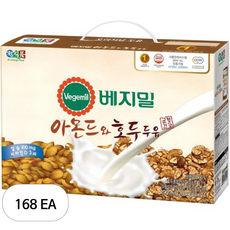 베지밀 아몬드와 호두 두유, 190ml, 168개