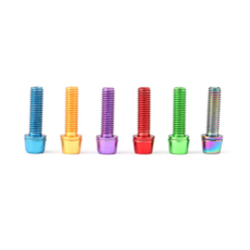 락모터스 자전거 컬러 스템 볼트 체인링 크랭크볼트 링 픽싱볼트 부품 용품 캡, M6카멜레온, 6개
