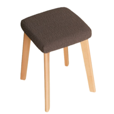 작은 사각형 의자 커버, 커피색, 1개