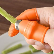 엄지칼 골무 세트 손가락칼 칼날 남성용 마늘까기 채소 야채 손질 채소손질 수확 고추따기, B 여성용