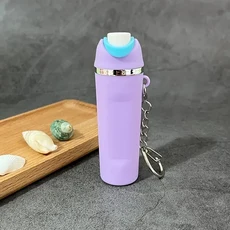 미니 물병 열쇠고리 귀여운 컵 텀블러 립밤 홀더 백팩에 적합, 01 A