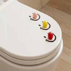 접이식 변기뚜껑손잡이 컬러양변기카바 손안닿게 대변기손잡이, 변기손잡이 옐로우