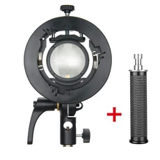 Godox S2 플래시 홀더 브래킷 S 형 Bowens 마운트 램프 홀더 Godox 플래시 라이트 Snoot Softbox Beauty Di