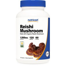 Nutricost 靈芝蘑菇 1500 毫克膠囊, 1個, 120入, 120顆