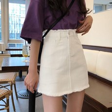 여성 데일리 하이웨스트 A라인 데님 스커트 치마 k#sg