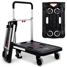 로티홈시스 플랫폼 핸드카트 브레이크형, 블랙, 1개