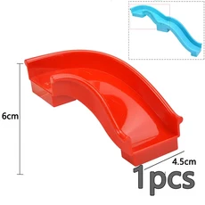 Duploes 대형 벽돌 크리 에이 티브 스윙 Ladde 시소 장난감 큰 빌딩 블록 놀이터 부품 풍선 슬라이드 계단, 02 Red Slide-Right