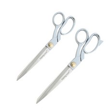메르드보네르 올스텐 위생 요리 재단 가위 2개 세트, 중 1개+소 1개, 크롬실버