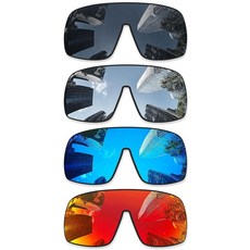 Combine8 오클리 Sutro OO9406/Sutro 아시안 핏 (AF) OO9406A 선글라스용 플로어라이즈 교체 렌즈 4개 - 블랙 + 실버 티타늄 아이스 블루 파이어