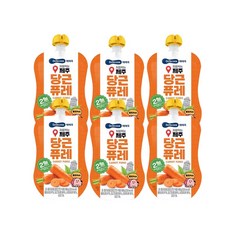 베베쿡 처음먹는 제주당근 퓨레, 6개, 80g, 당근맛