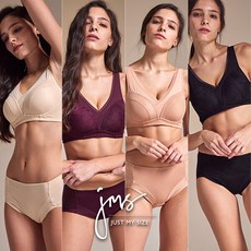 [저스트 마이 사이즈 ] 저스트마이사이즈 코튼 허그 브라팬티 패키지(4세트)