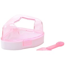 角落星型倉鼠浴室 現貨 黃金鼠廁所 鼠砂盆 倉鼠滾砂 倉鼠洗澡用品 附砂鏟, 粉色, 1個