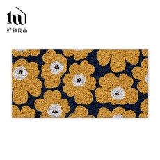 好物良品 森林系列 黃色花語 玄關刮泥墊 大尺寸可剪裁 玄關墊 除塵墊 大門墊, 1個