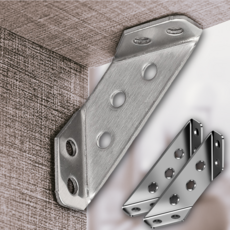 스텐 코너 브라켓 2개 나사포함 강력지지력 가구선반 고정 브라켓 스 가구 보강부속, 1개