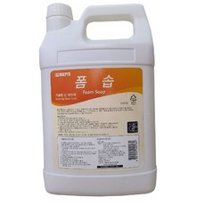 폼솝 3.75L 화장실 거품형 손 세정제 물 액체 비누 세척제 디스펜서 리필, 3.75kg, 1개