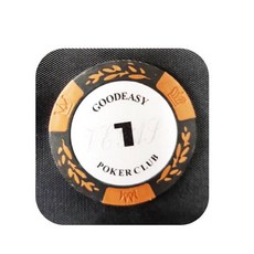 GOODEASY 德州撲克籌碼 麻將遊戲幣 數字籌碼, 1個, 籌碼幣1元