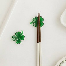 유리 수저받침대 예쁜 귀여운 벚꽃 클로버 젓가락받침대, 옵션명, 날개, 1개