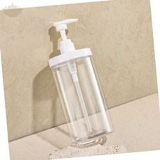 넓은입구 대용량 리필 디스펜서 펌프 공병 샴푸 바디워시 세제 주방 욕실용, 투명 1000ml, 1개