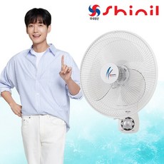 [국내생산]신일 벽걸이 리모컨 리모콘 선풍기 16인치 저소음 가정용 주방 화장실 업소용 사무실 벽선풍기, 16인치_화이트(리모콘x)