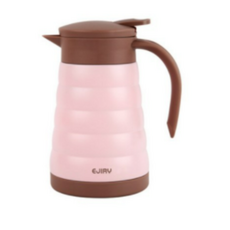 EJIRY 造型不鏽鋼保溫茶壺, 600毫升, 雪粉色
