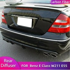 벤츠 E클래스 W211 E55 AMG 세단 리어 범퍼 디퓨저 2002-2006 호환, 카본 파이버