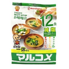 Marukome 沖泡味噌湯 原味&減鹽, 1個, 綜合-減鹽(12食)2027/1/7