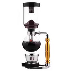 원두 사이폰 추출기 업소용 바리스타 유리 커피메이커, 1개, 5인용 사이펀 커피 메이커 + 수동 그라인더