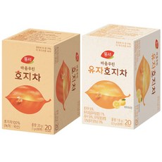 동서 마음우린 호지차 2종세트 구운 녹차티백, 1세트, 40개입, 900mg