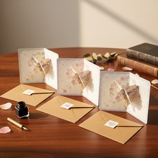 별별창고 입체 꽃다발 팝업카드 어버이날 스승의날 감사 카네이션, 입체꽃다발카드 블루