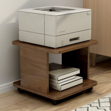 이동식 프린터 선반 복합기 프린트 받침대 다이, 원목색, 1단