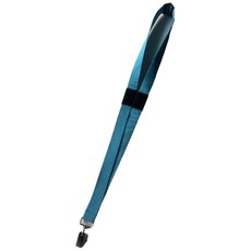 【富巨金】極安全設計識別證帶 20mm高速帶 2cm寬高速帶 特多龍材質 頸後安全扣 平面安全扣 旋轉金屬夾, 藍綠色