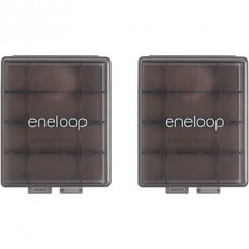 4AA 또는 5AAA 배터리 용량의 에넬루프 파나소닉 BQ CASE2SA 수납 케이스 2개 팩, Obsidian Gray, 2-Pack