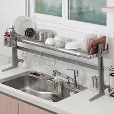 퀸넥스 상하로 움직이는 T 스마트 창문형 식기건조대 1200, 1단, 티타늄, 1개