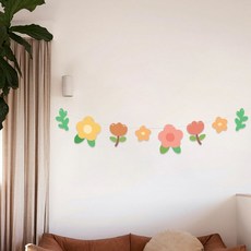 봄꽃 꽃잎 가랜드 벽장식, 1개