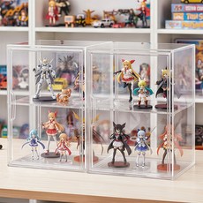 Curious Pony 피규어 장식장 투명 아크릴 케이스 대형 45*33*31.5cm, 2개