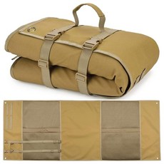 多功能收納捲包 工具袋 露營野餐墊, 新款便攜戶外訓練墊露營野餐墊午睡墊  卡其色