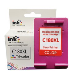 삼성 INK M180 XL SL-J1770FW SL-J1660 4배 대용량 재생잉크, {"최신상품":"C180XL 프리미엄 4배대용량 칼라"}, 1개