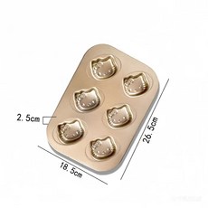 헬로 키티 구움과자 틀 베이킹 트레이 곰 발바닥 붕어빵 홈베이킹 팬 펜 미니 오븐, 1개