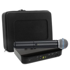차량노래방 무선마이크 BLX4 시스템 PG58 S 58 BETA58 무선 마이크 2 채널 UHF 듀얼 키트 슈어 노래방 무대, BLX24 BETA58, 1개