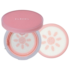 엘로엘 핑크 톤업 선쿠션 핏치 비건 쿠션 본품 15g+ 리필 15g 기미차단 쿠션 (SPF50+ PA++++)_ELROEL, 2개, 15g