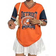 여성용 야구 저지 셔츠 - 사바나프 티셔츠 재미있는 게임 데이 팬 의류 상의 옐로우 스트라이프 S118281