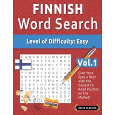 (영문도서) Finnish Word Search - Level of Difficulty: Easy - Vol.1 - Delta Classics - Give... Paperback, Linguas Classics, English, 9798349006548