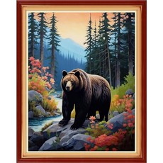 초보자를 위한 레드싱 스탬핑 크로스 키트 자수 다양한 패턴 스타터 DIY 프린트 바늘 포인트 11CT - 피콕 플라워 16x20 인치, Arts patterns21, 1개