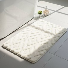 리비 먼지없는 극세사 메모리폼 발매트, 심플아이보리, 1개