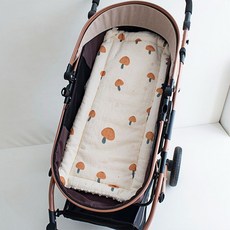 嬰兒推車墊 豆豆絨 加厚保暖棉墊, 1個, 推車墊陞級版【蘑菇】柔軟舒適