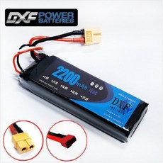DXF 배터리 소프트 리튬 7.4v 2200mah 100c(2S) (XT60), 1개