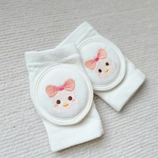 멀티포 유아용 자수 이중 무릎 보호대 메쉬 여아 남아 무릎보호, 2세트, 귀여운오리